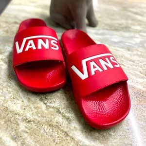 Red Vans Slides